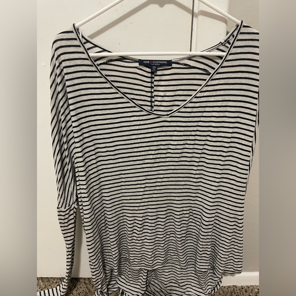 One clothing oversized small stripped shirt